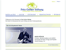 Tablet Screenshot of fritz-gerber-stiftung.ch